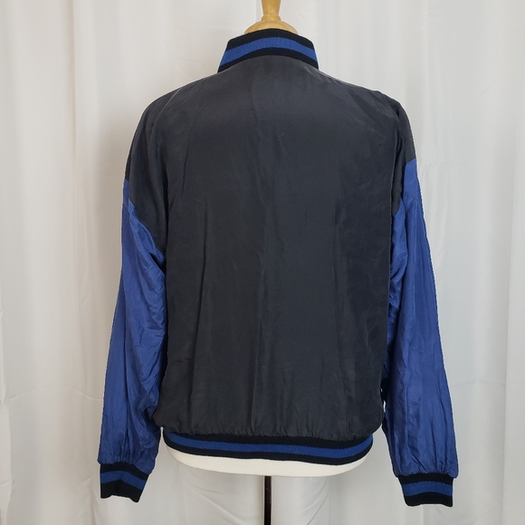 Givenchy Velvet and Silk Reversible Bomber Jacket with Colorblock and Embroidery - Picture 5 of 7